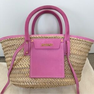 Jacquemus Pink and Tan Tote Bag